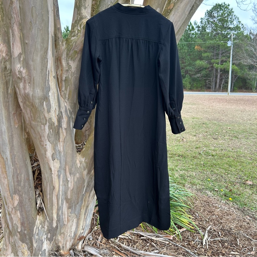 Ganni balloon sleeve crepe midi dress. - Picture 16 of 16